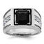 Men's Black Lab-Grown Diamond & Onyx Ring in 14K White Gold (1 1/3 ct. tw.), Size 10 - Sophia Jewelers