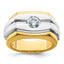 Men's Lab-Grown Diamond Ring in 14K Two-Tone Gold, 1.35mm (1 ct. tw.), Size 10 - Sophia Jewelers