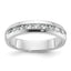 14k White Gold Men's Polished 9-Stone Ring Mounting - Sophia Jewelers