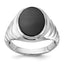 14k White Gold Mens Oval Gemstone Ring Mounting, Mounting Only - Sophia Jewelers