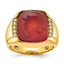 14k Mens Cushion Gemstone and Diamond Ring Mounting, Mounting Only - Sophia Jewelers