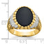 14k Mens Oval Onyx and Diamond Nugget Ring Mounting, Mounting Only - Sophia Jewelers