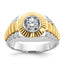 Men's Diamond Ring in 14K Two-Tone Gold, Satin & Textured (3/8 ct. tw.), Size 10 - Sophia Jewelers