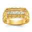 14k Mens Diamond Nugget Ring Mounting, Mounting Only - Sophia Jewelers