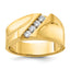 14k Mens Polished 4-Stone Ring Mounting, Mounting Only - Sophia Jewelers