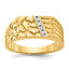 14k Mens Diamond Nugget Complete Ring - Sophia Jewelers