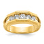 14k Mens Polished Channel-set 5-Stone 3/4 Carat AA Quality Diamond Ring - Sophia Jewelers