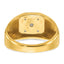 14k Mens Polished and Satin 1/6 carat Diamond Complete Ring - Sophia Jewelers