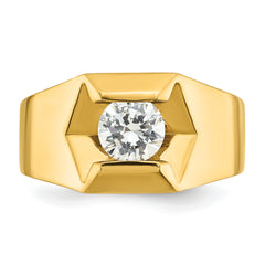 14k 1 carat Lab Grown Diamond VS/SI+ G+ Complete Men's Ring
