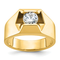 14k 1 carat Lab Grown Diamond VS/SI+ G+ Complete Men's Ring