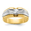 14k Two-tone Mens 1/2 carat Diamond Complete Ring - Sophia Jewelers