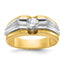 Men's Lab-Grown Diamond Ring in 14K Two-Tone Gold, 1.4mm (1/2 ct. tw.), Size 10 - Sophia Jewelers