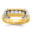 Men's Band Five-Stone Diamond Ring in 14K Two-Tone Gold (1/2 ct. tw.), Size 10 - Sophia Jewelers