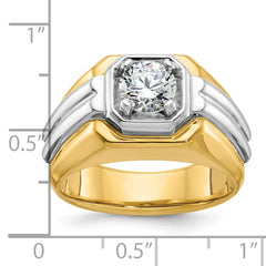 10k Two-Tone Fancy Ring Mounting (No Stones Included)