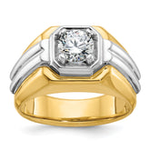 10k Two-Tone Fancy Ring Mounting (No Stones Included)