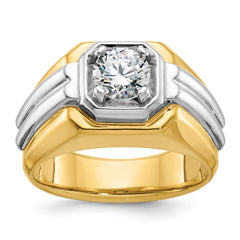 10k Two-Tone Fancy Ring Mounting (No Stones Included)