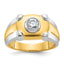 14k Two-tone Mens 1/2 carat Diamond Complete Ring - Sophia Jewelers