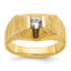 14k Mens Polished and Satin Diamond Ring Mounting, Mounting Only - Sophia Jewelers