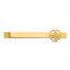 14k Men's Polished and Beaded Masonic Circle Small Tie Bar