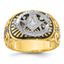 Men's Lodge Master Masonic Ring in 14K Two-Tone Gold, 13.2mm, Size 10 - Sophia Jewelers