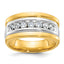 Men's Seven-Stone Diamond Ring in 14K Two-Tone Gold, 11.75mm (3/4 ct. tw.), Size 10 - Sophia Jewelers