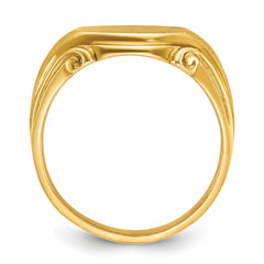 14k 12x10mm Men's Signet Ring