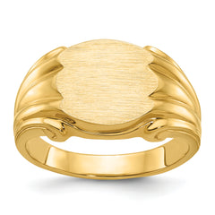 14k 12x10mm Men's Signet Ring
