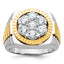 Men's Lab-Grown Diamond Cluster Ring in 14K Two-Tone Gold (2 ct. tw.), Size 10 - Sophia Jewelers