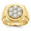 Men's Ribbed Cluster Ring in 14K Yellow Gold (2 ct. tw.), Size 10 - Sophia Jewelers
