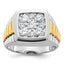 Men's Round Lab-Grown Diamond Cluster Ring in 14K Two-Tone Gold, 2.65mm (1 ct. tw.), Size 10 - Sophia Jewelers