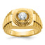 Men's Diamond Ring in 14K Yellow Gold, Satin & Textured (1/2 ct. tw.), Size 10 - Sophia Jewelers