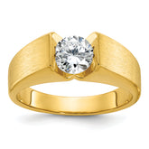 14k Men's Polished and Satin Diamond Ring Mounting (No Stones Included)