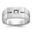 Men's Diamond Ring in 14K White Gold, 9.74mm (1/4 ct. tw.), Size 10 - Sophia Jewelers