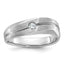 Men's Diamond Ring in 14K White Gold, Satin & Polished (1/10 ct. tw.), Size 10 - Sophia Jewelers