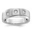 Men's Diamond Ring in 14K White Gold, 8.35mm (1/4 ct. tw.), Size 10 - Sophia Jewelers