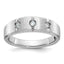 Men's Three-Stone Diamond Ring in 14K White Gold, 7.02mm (1/5 ct. tw.), Size 10 - Sophia Jewelers