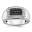 Men's White Diamond Rectangle Ring in 14K White Gold (3/4 ct. tw.), Size 10 - Sophia Jewelers