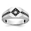 Men's White Diamond Ring in 14K White Gold, 9.42mm (1/2 ct. tw.), Size 10 - Sophia Jewelers