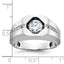 14k White Gold Mens Polished and Satin Diamond Ring Mounting, Mounting Only - Sophia Jewelers