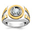 Men's Halo Lab-Grown Diamond Ring in 14K Two-Tone Gold (1 ct. tw.), Size 10 - Sophia Jewelers