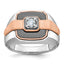 Men's Black Diamond Ring in 14K Two-Tone Gold (1/3 ct. tw.), Size 10 - Sophia Jewelers