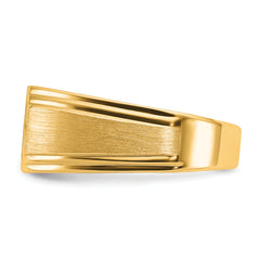 10k Men's Polished and Satin Diamond Ring Mounting (No Stones Included)