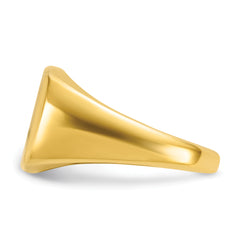 14k 14x14mm Men's Cushion Signet Ring