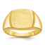 Men's Curved Sides Cushion Signet Ring in 14K Yellow Gold, Size 10 - Sophia Jewelers