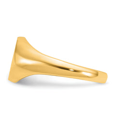 14k 12x10mm Men's Round Signet Ring