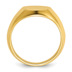 14k 14x12mm Men's Round Signet Ring