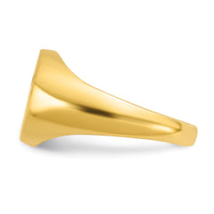 14k 14x12mm Men's Round Signet Ring