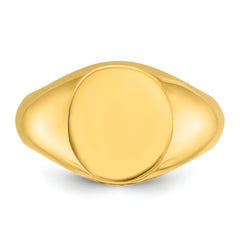 14k 14x12mm Men's Round Signet Ring