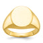 14k 16x14mm Men's Round Signet Ring, Size 10 - Sophia Jewelers