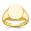 14k 16x14mm Men's Round Signet Ring